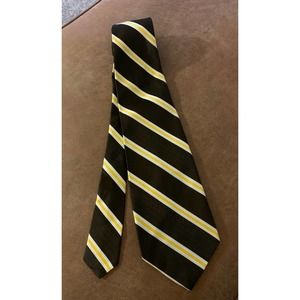 Vintage Chocolate Brown Liebert Striped Tie
